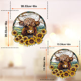 Baby Cow Sunflower - Personalized Window Hanging Suncatcher Ornament
