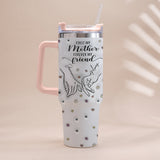 First My Mom Forever My Friend - Personalized Mother Tumbler With Handle