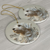 In Loving Memory - Personalized Dog Ceramic Circle Ornament