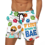 If Lost Return To Bae - Personalized Couple Men Shorts and Women Shorts