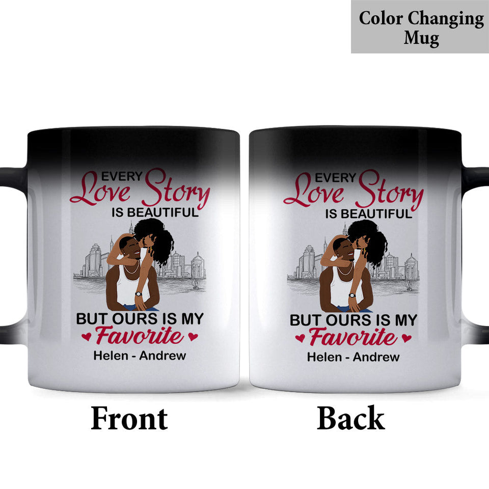 Our Story Is My Favorite - Personalized African American Mug
