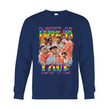 Love Is Love Bootleg Rainbow - Personalized LGBT Support T-shirt And Hoodie