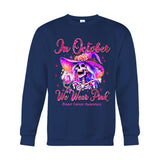 En octobre, on porte du rose - T-shirt et sweat à capuche personnalisés pour la sensibilisation au cancer du sein