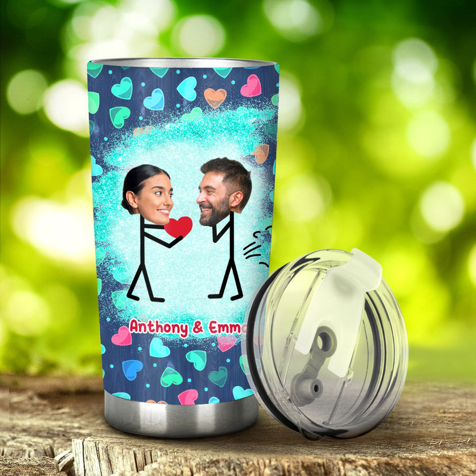 Funny Photo Inserted Couple - Personalized Couple Tumbler