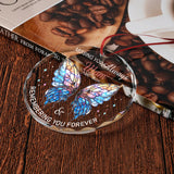 Missing You Always & Remembering You Forever - Personalized Memorial Round Shaped Glass Ornament