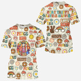 Hippie Soul Retro Multi Style - Personalized Hippie All Over Shirt