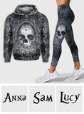 Floral Skull - Personalized Skull Hoodie and Leggings