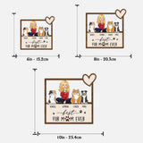 Best Fur Dog Cat Mom Ever - Personalized Dog 2 Layered Wood Sign / Wood Plaque