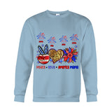 Peace Love American Nana Mama Any Title - Personalized Mother T-shirt And Hoodie