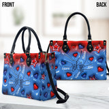 Nana & Grandkids Holding Hands - Personalized Grandma Leather Handbag
