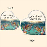 You & Me And The Sea - Personalized Turtle Custom Shaped Acrylic Plaque