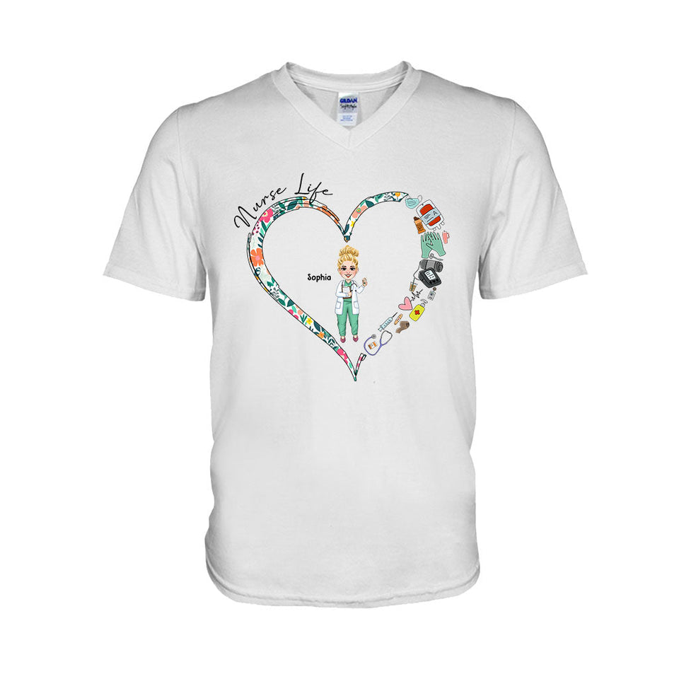 Nurse Life - Personalized Nurse T-shirt And Hoodie