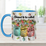 Blessed To Be Called - Personalized Grandma Accent Mug