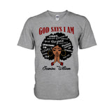 God Say I Am - Personalized African American T-shirt And Hoodie