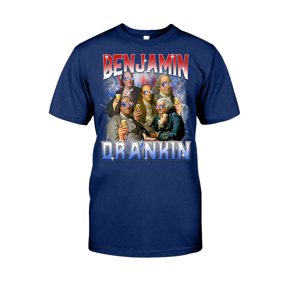 Benjamin Drankin Bootleg Rap Vintage Style - Patriot T-shirt And Hoodie