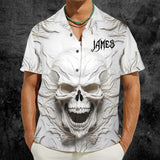 Black Skull - Personalized Skull Hawaiian Shirt