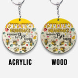 Grandma's Reasons To Bee Happy - Personalized Grandma Keychain