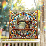 My Sewing Room - Personalized Sewing Window Hanging Suncatcher Ornament