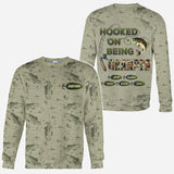 Hooked On Being Dad/ Grandpa... - Personalized Fishing All Over Shirt
