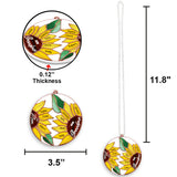 First Mom Now Grandma Sunflower - Personalized Grandma Transparent Car Ornament