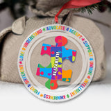 Love Understand - Personalized Autism Awareness Transparent Ornament