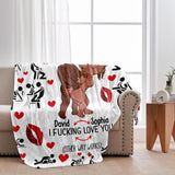I Love You - Personalized Couple Blanket