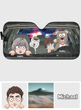 You Me And The Dogs - Personalized Dog Car Sunshade