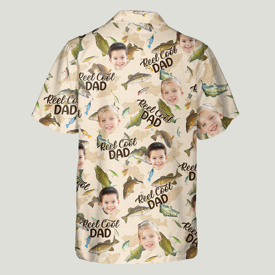 Reel Cool Dad - Personalized Fishing Hawaiian Shirt