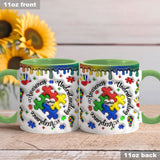 Autism Awareness - Personalized Autism Awareness Accent Mug