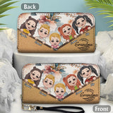 Best Grandma Mom Ever - Personalized Grandma Leather Long Wallet