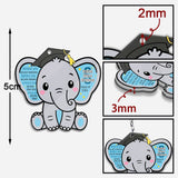 Graduation Elephant Behind You All Your Memories - Personalized Graduation Keychain
