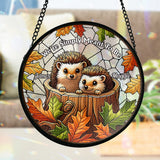 We're Simply Meant To Be - Personalized Couple Stained Glass Suncatcher