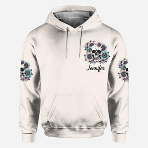 Beautiful Crazy - Personalized Skull All Over Shirt