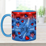 Nana & Grandkids Holding Hands - Personalized Grandma Accent Mug