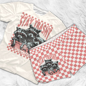 Stay Trashy - Personalized Raccoon All Over Shirt & Women Shorts
