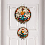 Please Be Mindful - Personalized Yoga Round Wood Sign