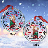 Because You're Always Sexy - Personalized Couple Round Shaped Glass Ornament