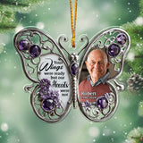 Your Wings Were Ready But Our Hearts Was Not - Personalized Memorial Custom Shaped Ornament
