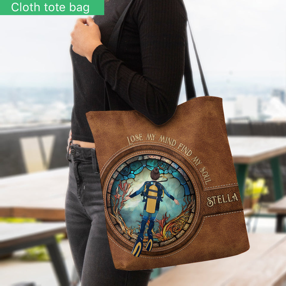 Into The Ocean I Go - Personalized Scuba Diving Tote Bag