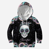 Zero F Given Pink Blue Sunflower - Personalized Skull All Over Shirt