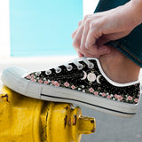 Floral Wicca Pattern - Witch Low Top Shoes
