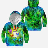 Love Being Grandma Beautiful Butterflies - Personalized Grandma Hoodie and Leggings