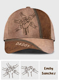 Father And Children Fist Bump - Personalized Father Classic Cap