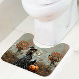 Beautiful Witch Witch Bathroom Curtain & Mats Set