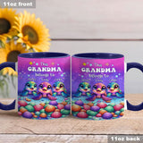This Grandma Belongs To Sea Turtle Version - Personalized Grandma Accent Mug