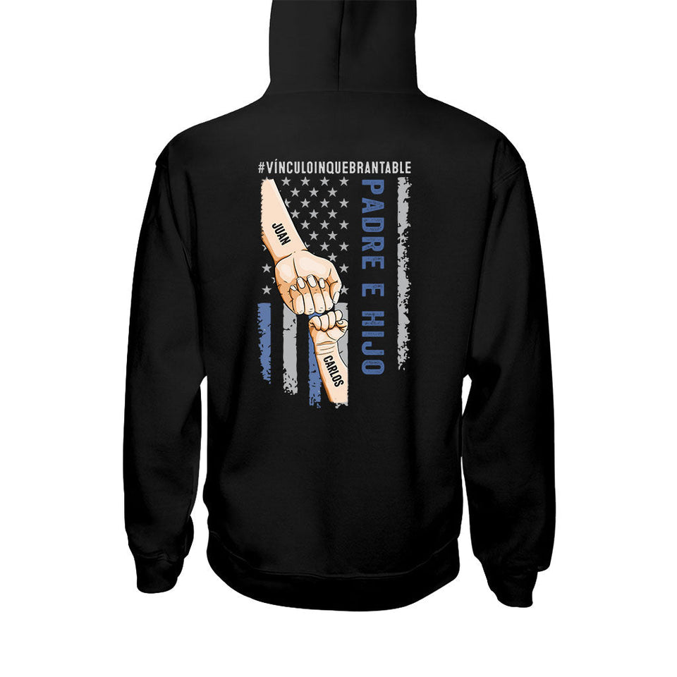 Padre E Hijos Vínculo Inquebrantable - Personalized Father T-shirt and Hoodie