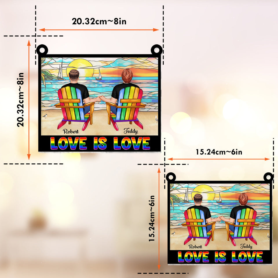 You Are My Missing Piece - Personalized LGBT Support Window Hanging Suncatcher Ornament