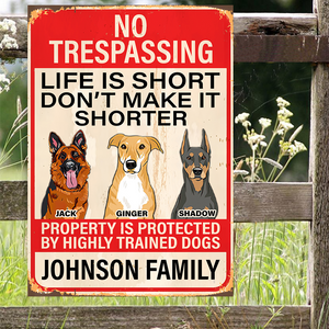 Life Is Short - Personalized Dog Rectangle Metal Sign
