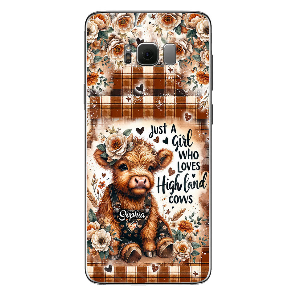 Jut A Girl Who Loves Highland Cow - Personalized Phone Case