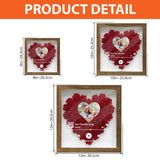 Custom Photo Scannable QR Code Favorite Song - Personalized Couple Flower Shadow Box